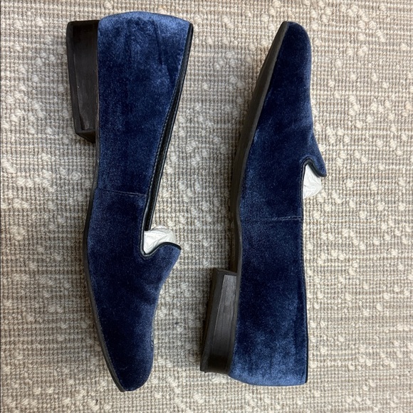 Jack Rogers Dark Blue Embroidered Loafers - Picture 5 of 6